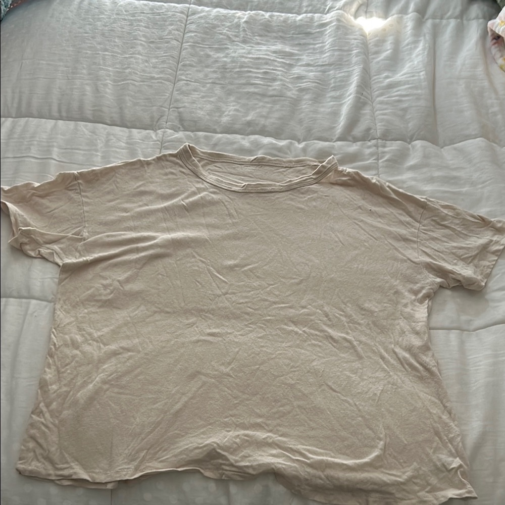 American Eagle Outfitters Tan T-Shirt